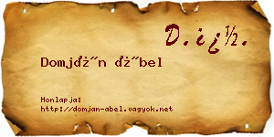 Domján Ábel névjegykártya